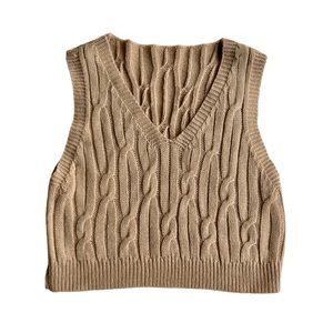 Tan Tank Top Sweater Vest